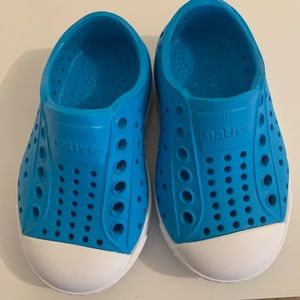 Native blue baby shoes , size 4